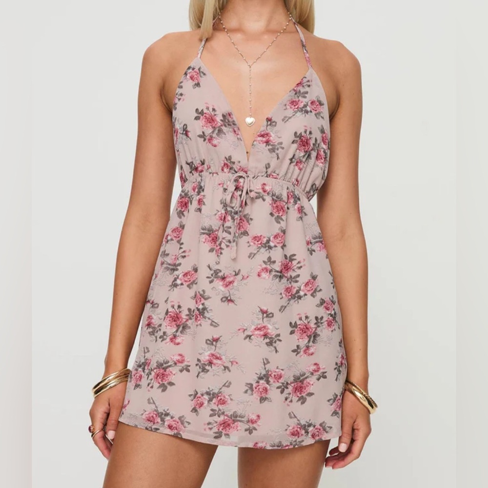 Princess Polly Blush Pink Floral Mini Dress